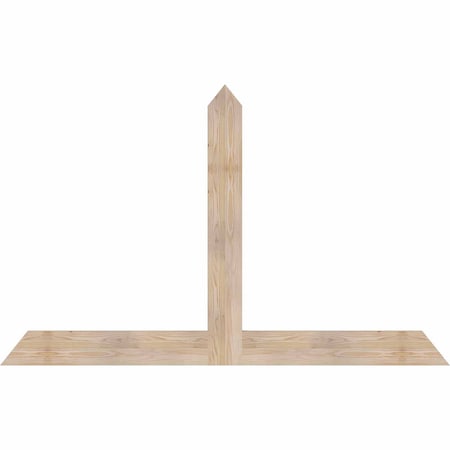 Ekena Millwork Portland Smooth Timber Gable Bracket, Douglas Fir, 72"W x 45"H x 1 1/2"D x 5 1/2"F, 15/12 Pitch GBW072X45X0206POR00SDF